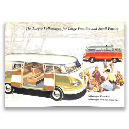 Volkswagen Microbus Car Sales Brochure 1958 #W 2/75/8.58E