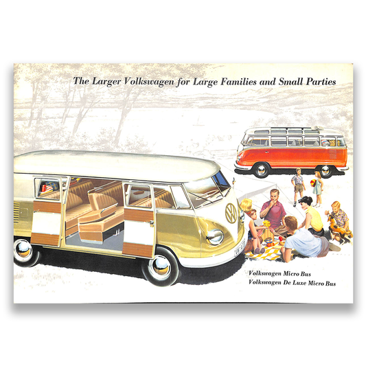 Volkswagen Microbus Car Sales Brochure 1958 #W 2/75/8.58E