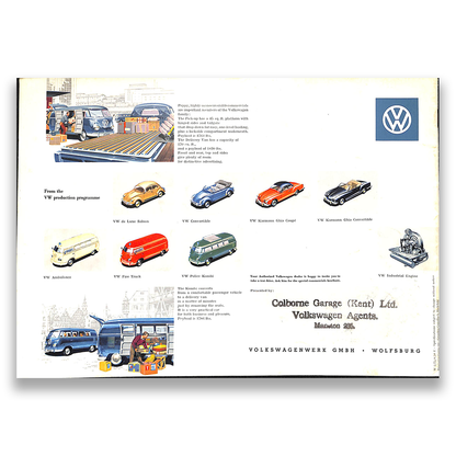 Volkswagen Microbus Car Sales Brochure 1958 #W 2/75/8.58E