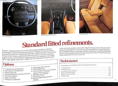 Rover SD1 Brochure #3255A 1977 image 8