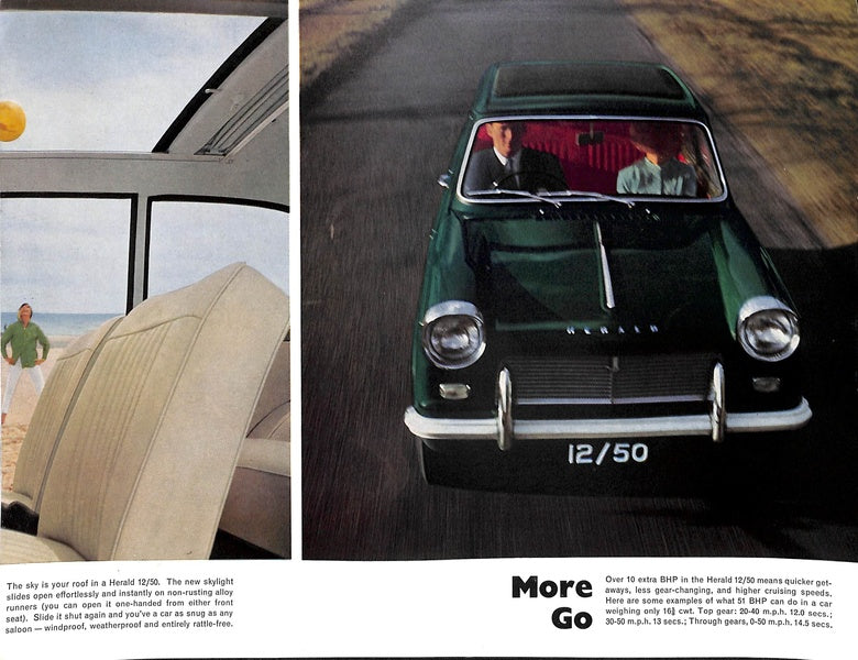 Triumph Herald 12/50 Car Sales Brochure #356/963/50 1964 image 2
