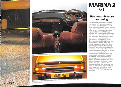 Morris Marina 2 Car Sales Brochure 3160 1977 image 12