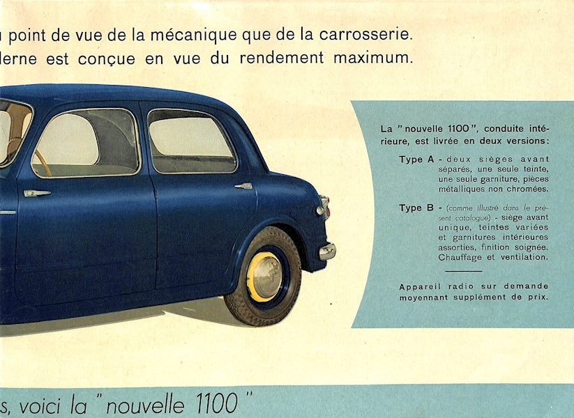 1953 Fiat 1100 Brochure image 2