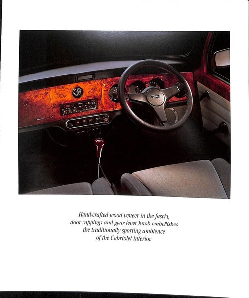 Rover Mini Cabriolet Car Sales Brochure 1992 #4404 image 1