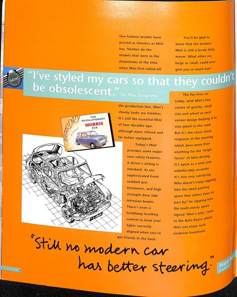 Rover Mini Range Car Sales Brochure 1996-99 #5584 1.3i &amp; Cooper image 1