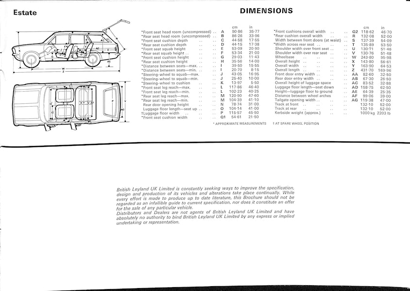 Morris Marina 2 Car Sales Brochure 3160 1977 image 18