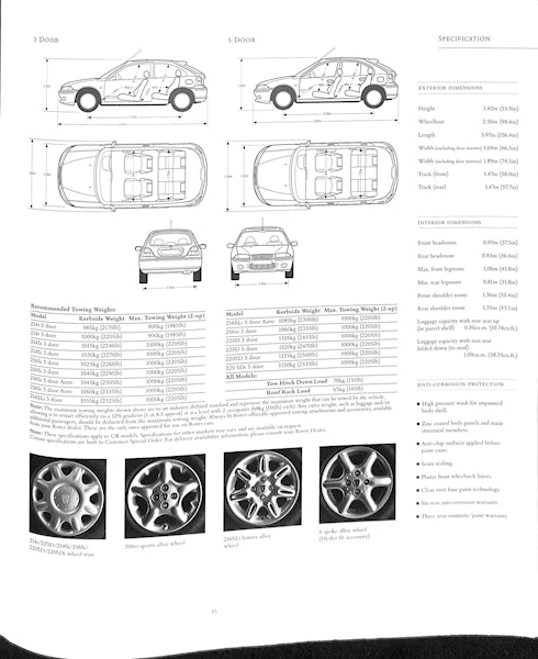 1995 Rover 200 Brochure image 6