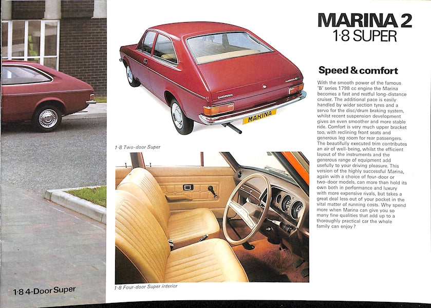 Morris Marina 2 Car Sales Brochure 3160 1977 image 6