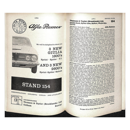 Earls Court Motor Show Guide 1962