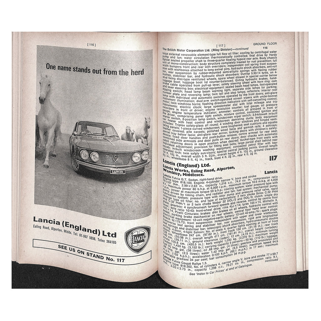 Earls Court Motor Show Guide 1968