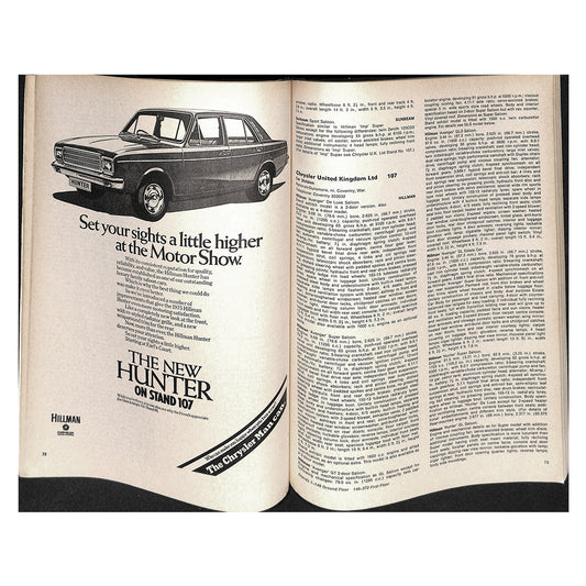 Earls Court Motor Show Guide 1974