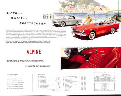Sunbeam Alpine Series 2 Car Sales Brochure 756 H 1961 image 2