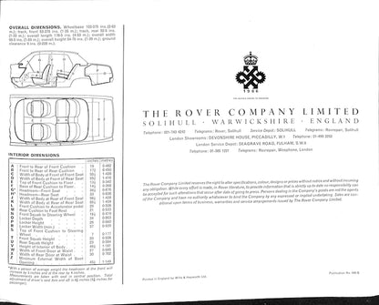 1965 Rover 2000 Brochure image 11