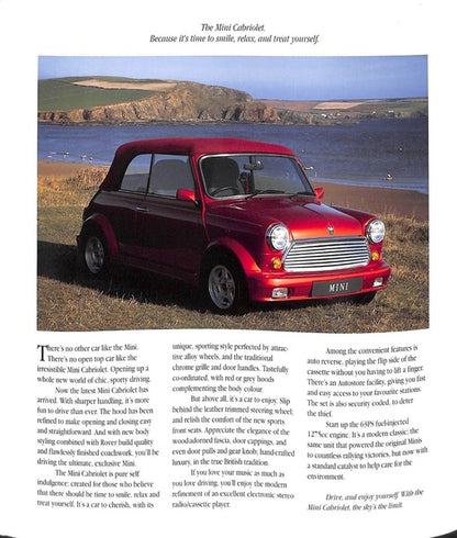 Rover Mini Cabriolet Car Sales Brochure 1992 #4404 image 5