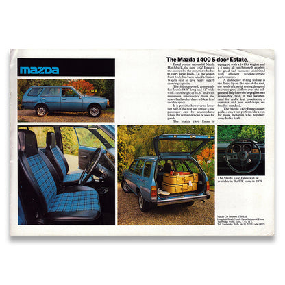 Mazda 1400 Estate Car Sales Brochure 1978