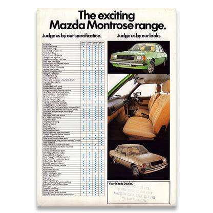 Mazda Montrose Car Sales Brochure 1978