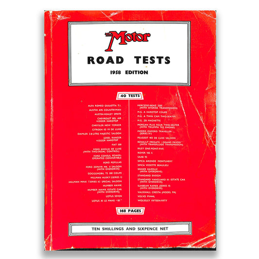 "Motor" Road Test Annual 1958