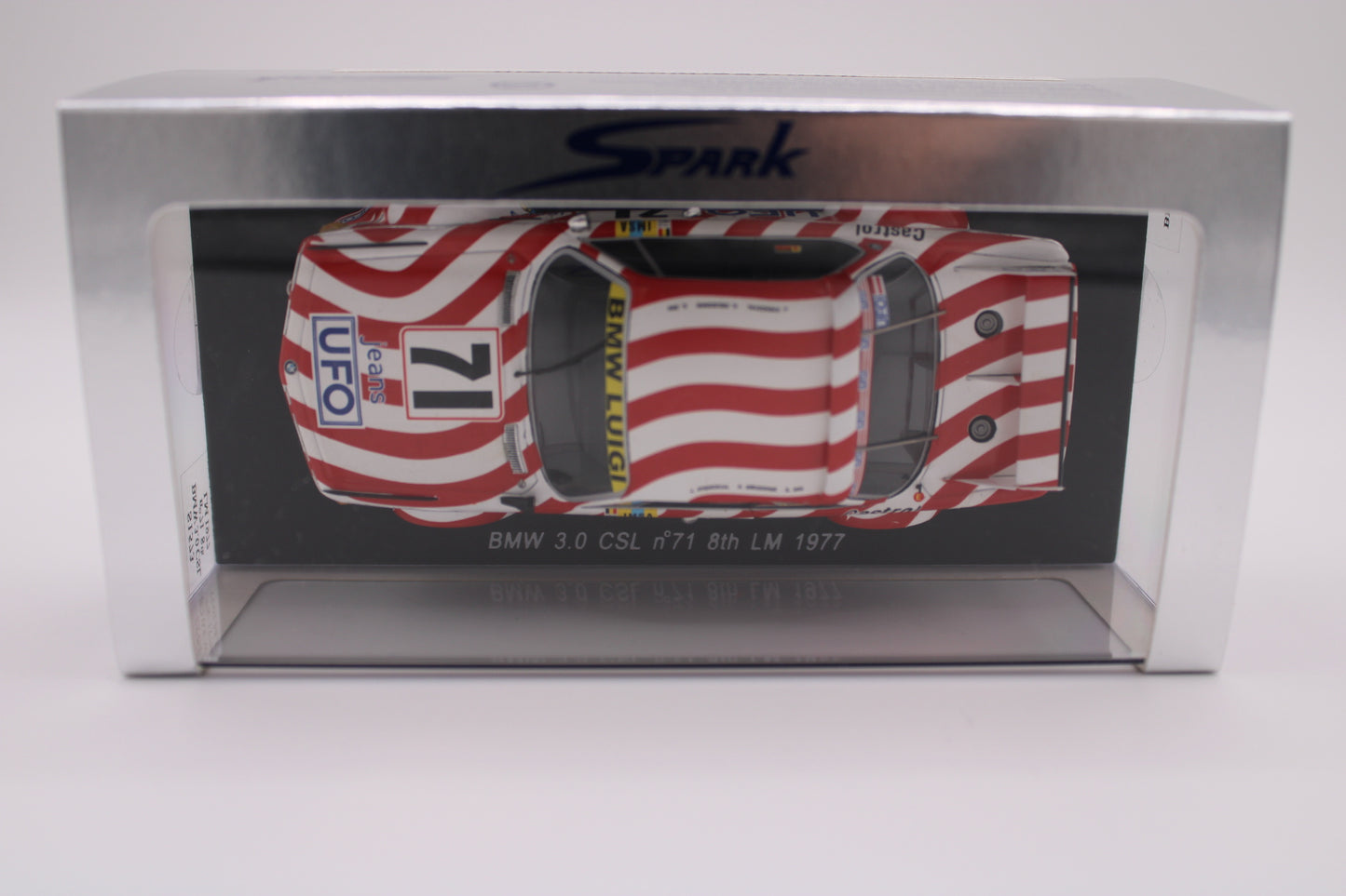 BMW 3.0 CSL "UF0 Luigi Racing" #71 - Le Mans 1977 - Spark S1573 - 1/43 Scale Model
