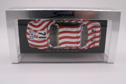 BMW 3.0 CSL "UF0 Luigi Racing" #71 - Le Mans 1977 - Spark S1573 - 1/43 Scale Model